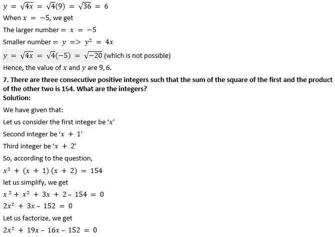 ML Aggarwal Solutions for Class 10 Maths Chapter 5 Quadratic Equations in One Variable-109