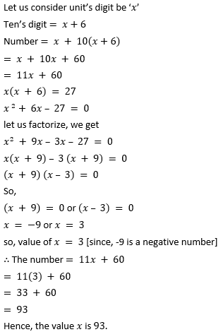 ML Aggarwal Solutions for Class 10 Maths Chapter 5 Quadratic Equations in One Variable-117