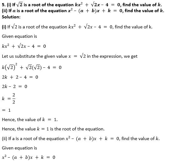 ML Aggarwal Solutions for Class 10 Maths Chapter 5 Quadratic Equations in One Variable-13