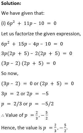 ML Aggarwal Solutions for Class 10 Maths Chapter 5 Quadratic Equations in One Variable-21