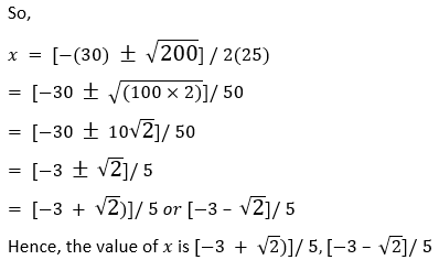 ML Aggarwal Solutions for Class 10 Maths Chapter 5 Quadratic Equations in One Variable-31