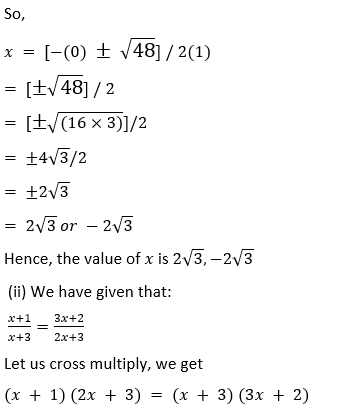 ML Aggarwal Solutions for Class 10 Maths Chapter 5 Quadratic Equations in One Variable-37