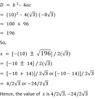 ML Aggarwal Solutions for Class 10 Maths Chapter 5 Quadratic Equations in One Variable-43