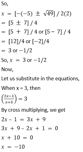 ML Aggarwal Solutions for Class 10 Maths Chapter 5 Quadratic Equations in One Variable-58