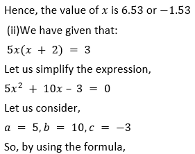 ML Aggarwal Solutions for Class 10 Maths Chapter 5 Quadratic Equations in One Variable-65