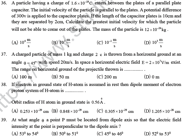 NEET UG Physics Electrostatics MCQs-10