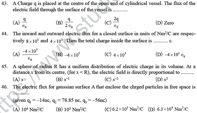 NEET UG Physics Electrostatics MCQs-12