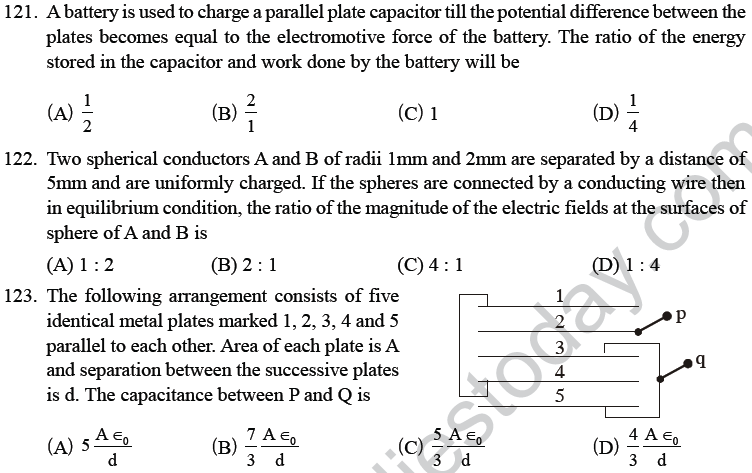 NEET UG Physics Electrostatics MCQs-35