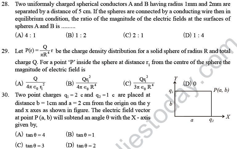 NEET UG Physics Electrostatics MCQs-7