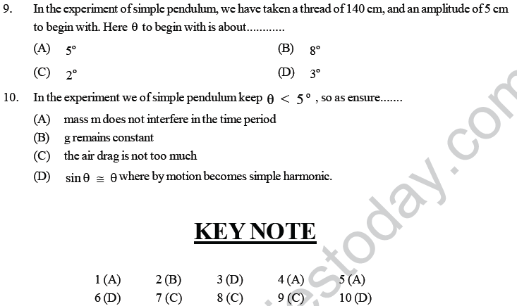 NEET UG Physics Experiments MCQs-10