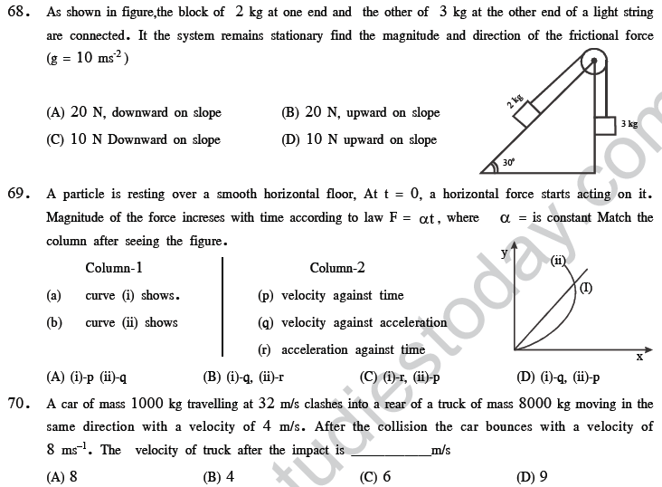 NEET UG Physics Laws of Motion MCQs-25