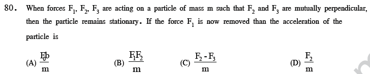 NEET UG Physics Laws of Motion MCQs-30