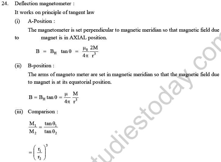 NEET UG Physics Magnetic Effects of Electric Current MCQs-13