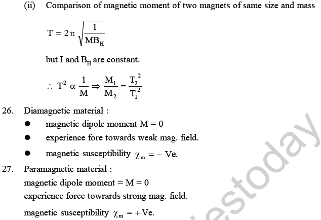 NEET UG Physics Magnetic Effects of Electric Current MCQs-14