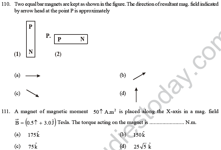 NEET UG Physics Magnetic Effects of Electric Current MCQs-56