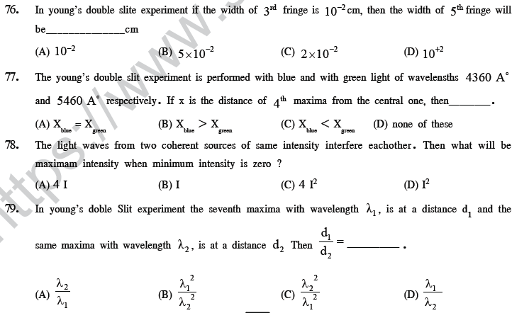 NEET UG Physics Optics MCQs-22