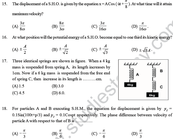 NEET UG Physics Oscillations and Waves MCQs-13