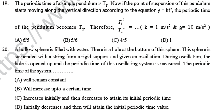 NEET UG Physics Oscillations and Waves MCQs-14