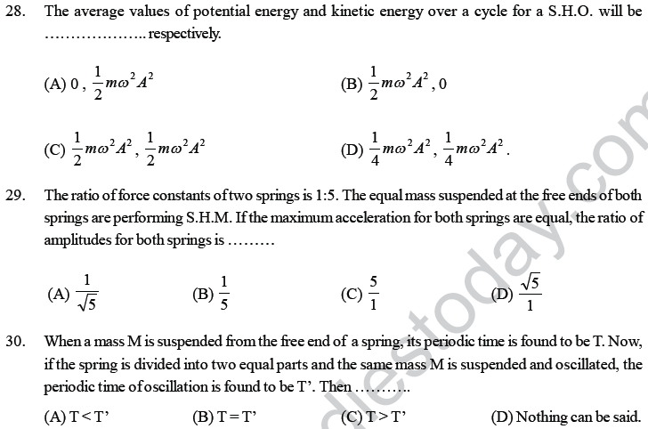 NEET UG Physics Oscillations and Waves MCQs-17