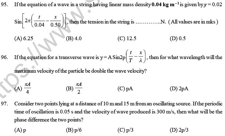 NEET UG Physics Oscillations and Waves MCQs-37