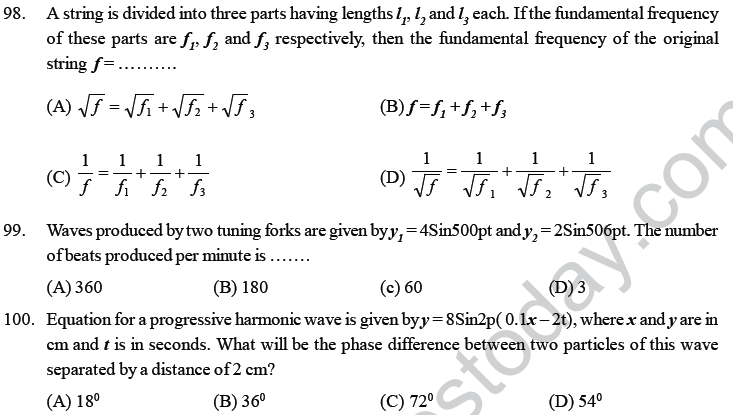 NEET UG Physics Oscillations and Waves MCQs-38