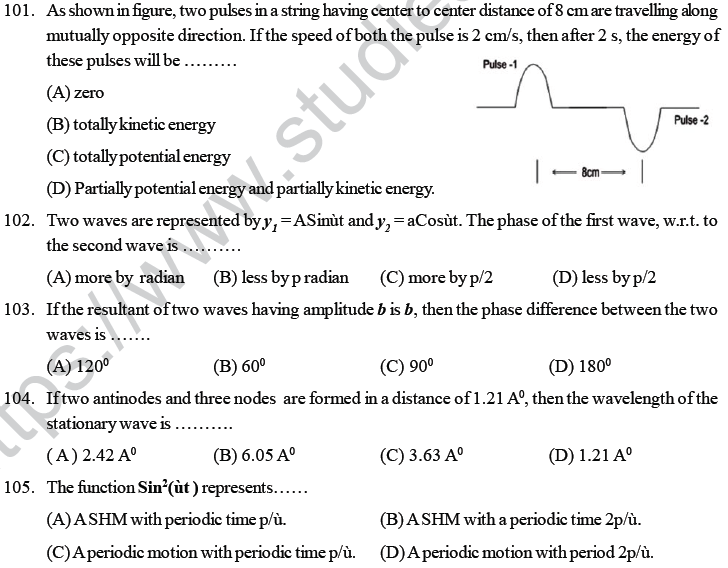 NEET UG Physics Oscillations and Waves MCQs-39