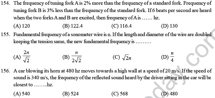 NEET UG Physics Oscillations and Waves MCQs-44