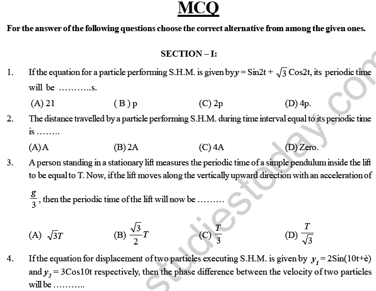 NEET UG Physics Oscillations and Waves MCQs-9