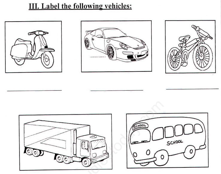 CBSE Class 1 English Assignments (14) - Vocabulary