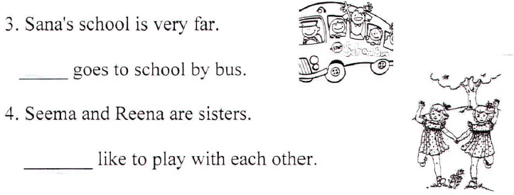 CBSE Class 1 English Assignments (8) - Grammer Pronoun