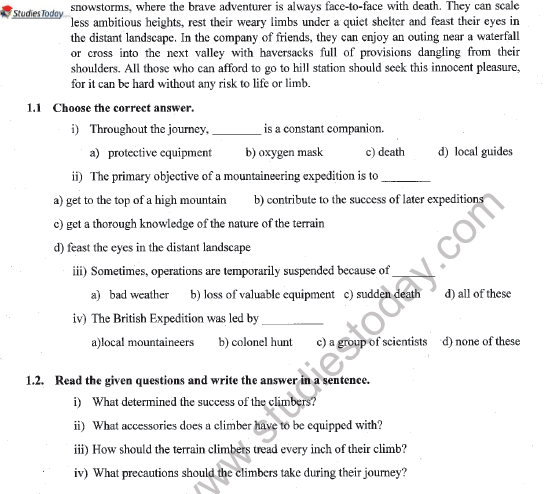 CBSE Class 10 English Sample Paper 2022 Set A Solved 2