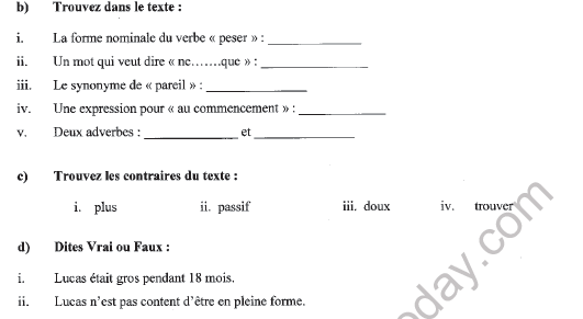 CBSE Class 10 French Sample Paper Solved Set D 2