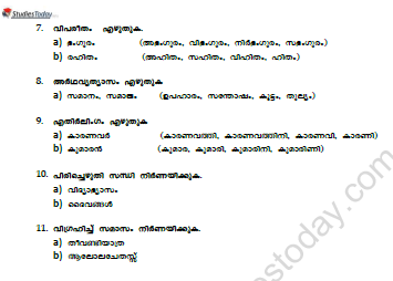 CBSE Class 10 Malayalam Worksheet Set E Solved 2