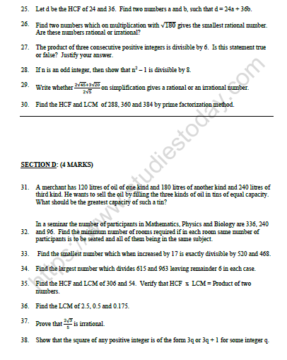 CBSE Class 10 Mathematics Question Bank 3