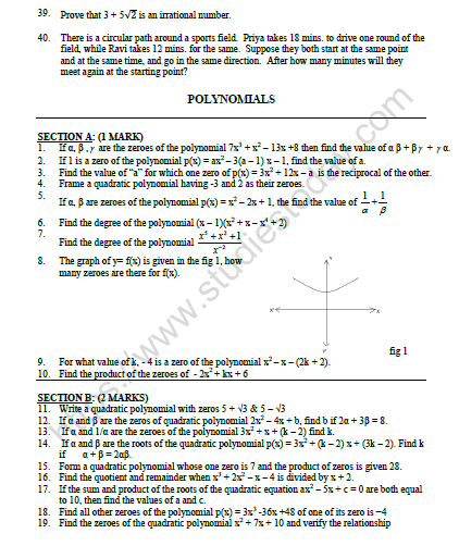 CBSE Class 10 Mathematics Question Bank 4