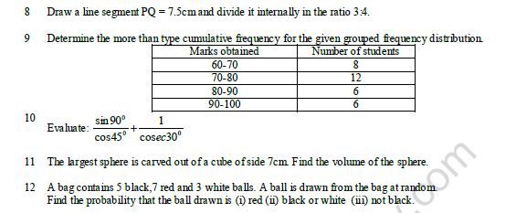 CBSE Class 10 Mathematics Sample Paper 2021 Set C 2