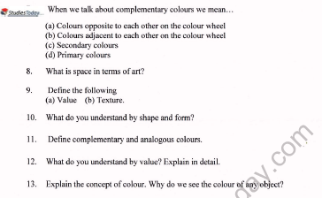 CBSE Class 10 Painting Question Paper Set A 2