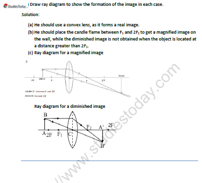 CBSE Class 10 Physics Reflection and Refraction of Light Worksheet Set A Solved 5