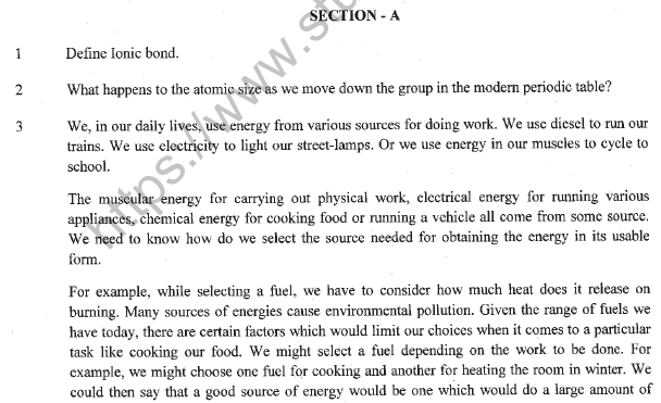 CBSE Class 10 Science Question Paper 2022 Set D 1