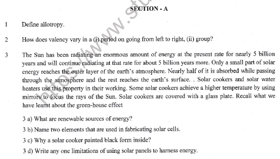 CBSE Class 10 Science Sample Paper 2020 Set F 1