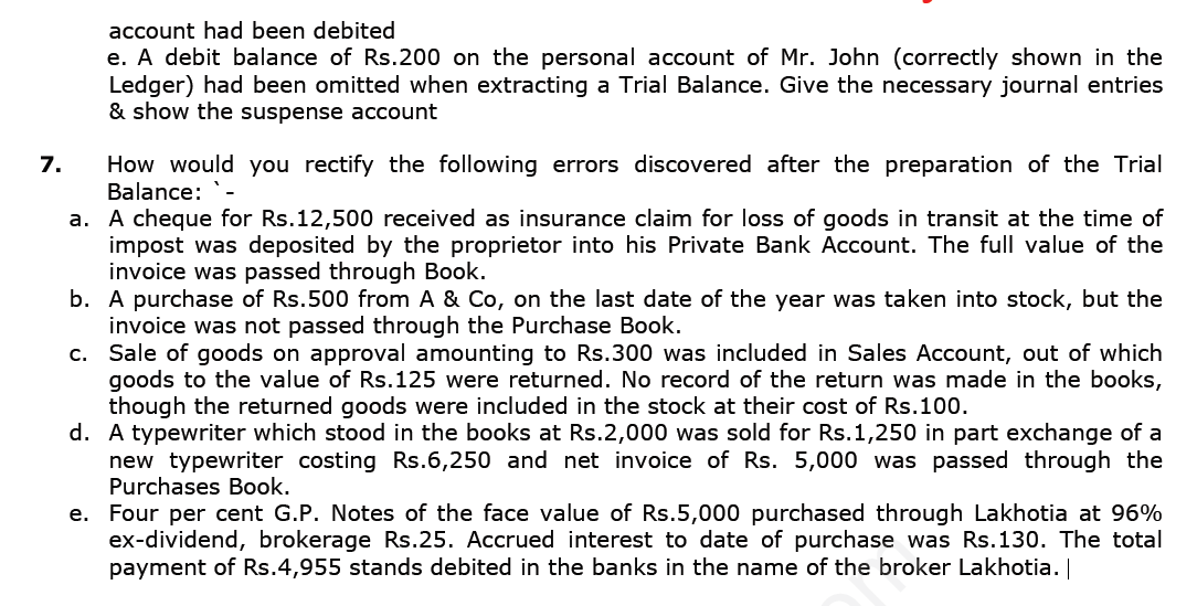 CBSE Class 11 Accountancy Revision Assignment Set B