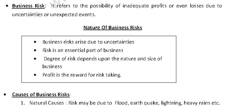 CBSE Class 11 Business Studies Nature And Purpose Of Business Notes Set B