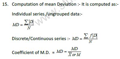 CBSE Class 11 Economics Measures Of Dispersion Notes