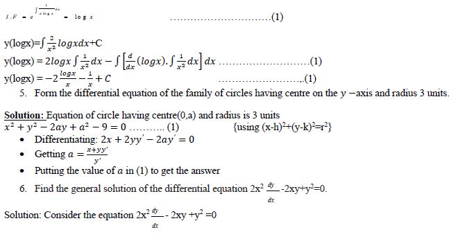 CBSE Class 12 Mathematics Differential Equation_0