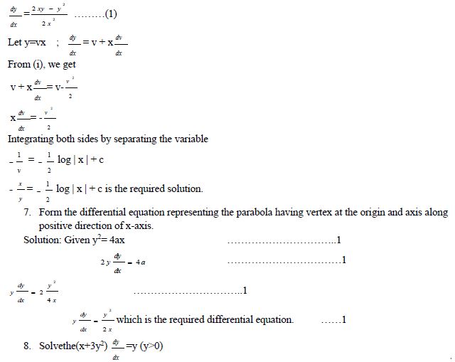 CBSE Class 12 Mathematics Differential Equation_0