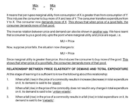 CBSE Class 12 Economics Microeconomics Consumers Equilibrium Notes PDF ...