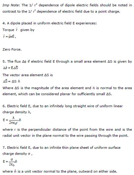 CBSE Class 12 Physics Notes - Electric Charges and Fields