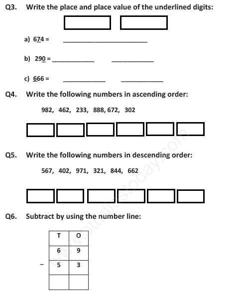 CBSE Class 2 Mathematics Revision Assignment Set E