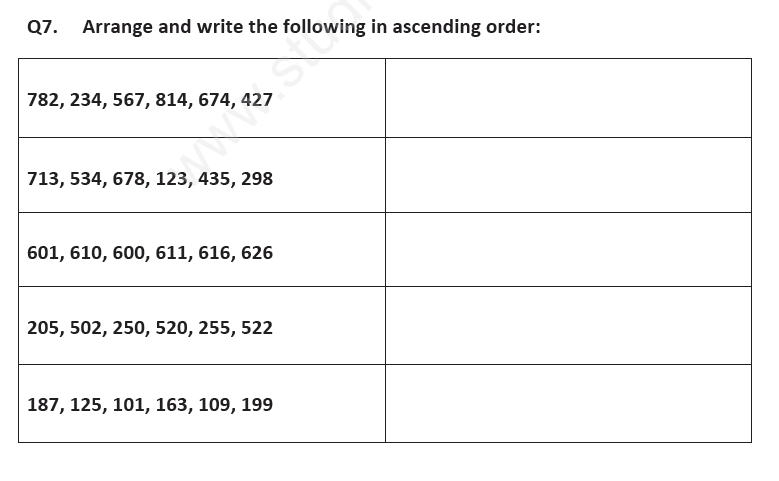 CBSE Class 2 Maths Revision Assignment