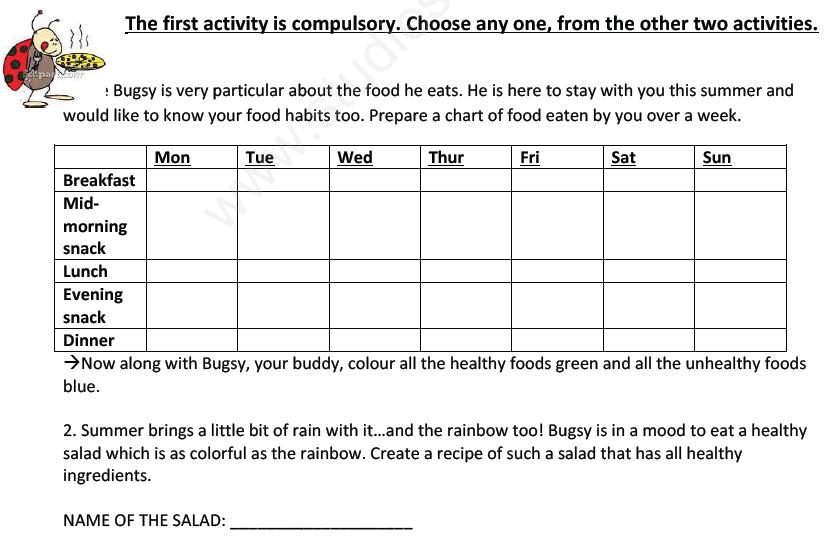 CBSE Class 3 Revision Assignments Set A